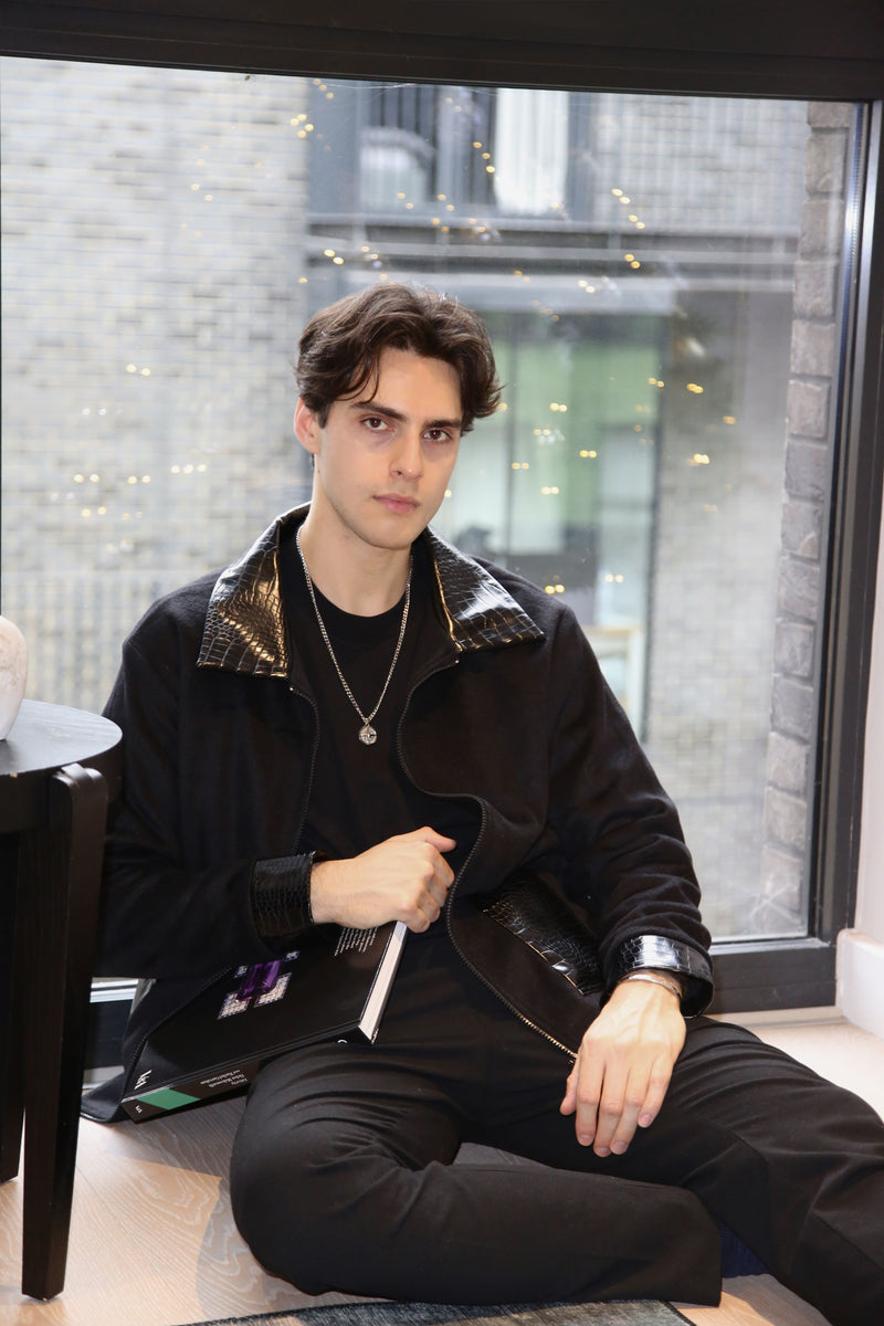 Cavalier Black Casual Jacket for Men