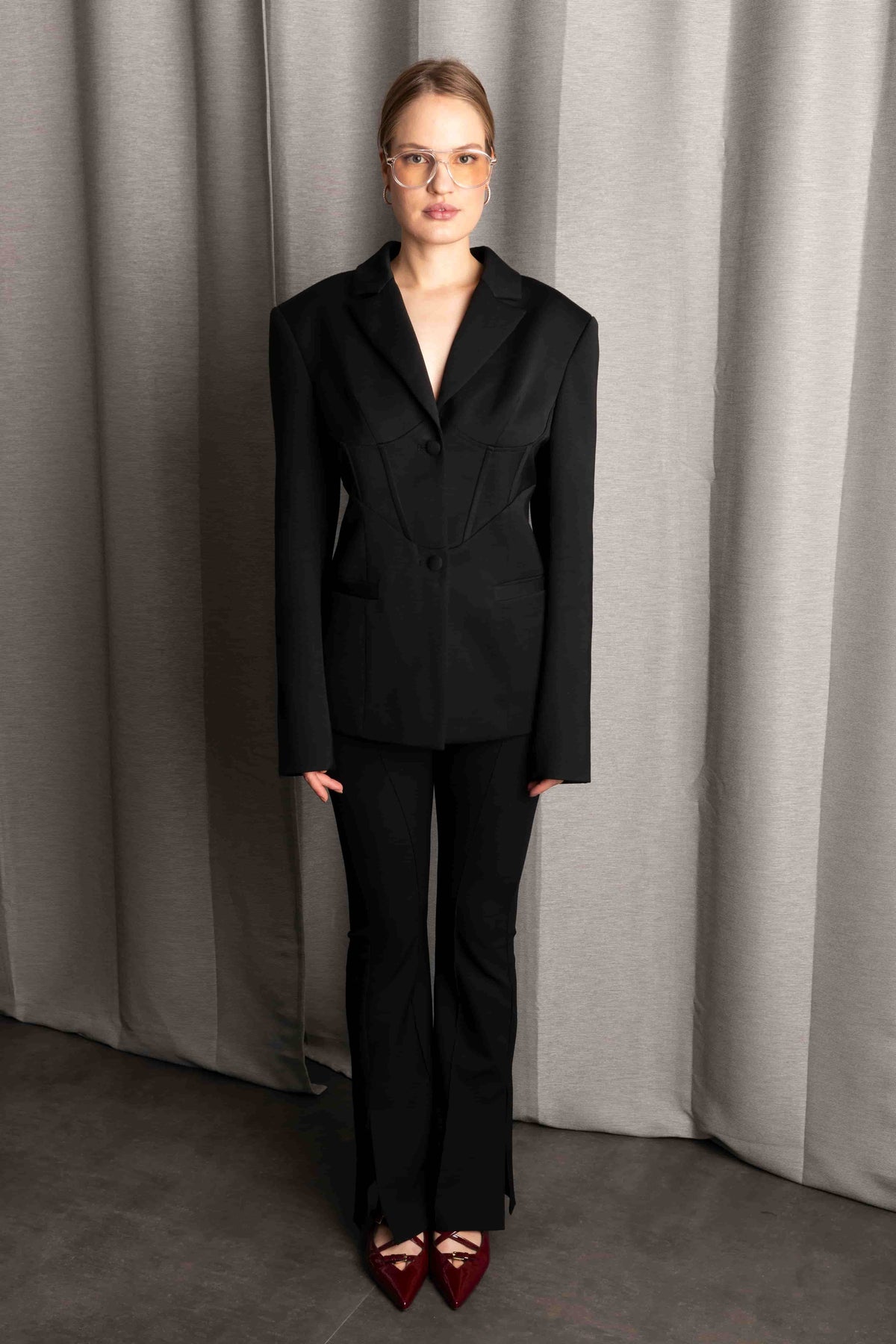 Black Corset Fit - Women Blazers | Ladies Blazer Online